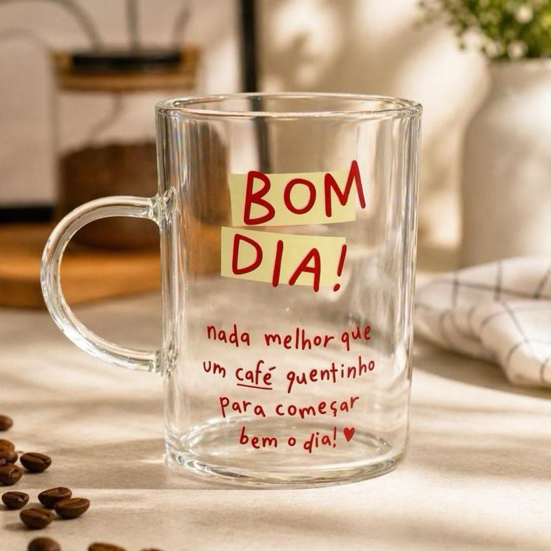 Caneca de Vidro Borossilicato 180ml