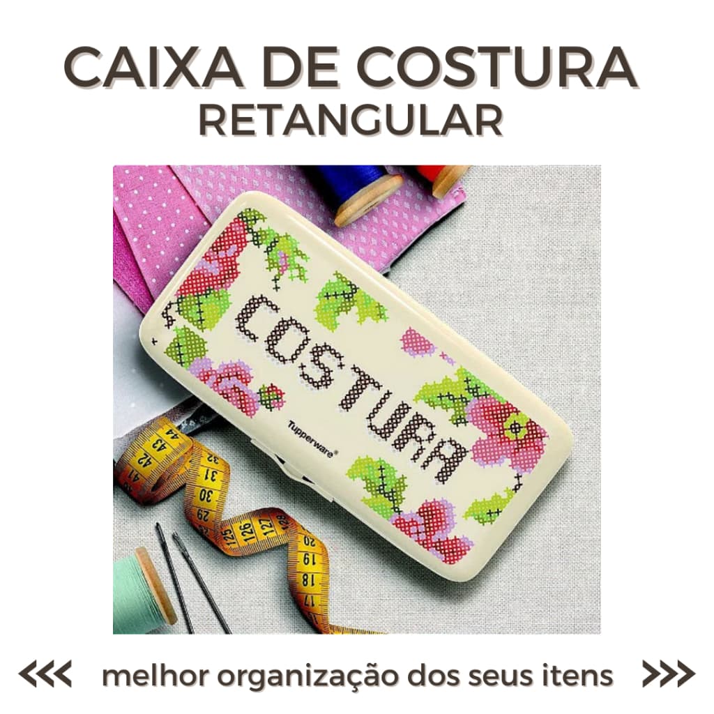 CAIXA ORGANIZADORA DE COSTURA E AVIAMENTOS TUPPERWARE ORIGINAL Maleta