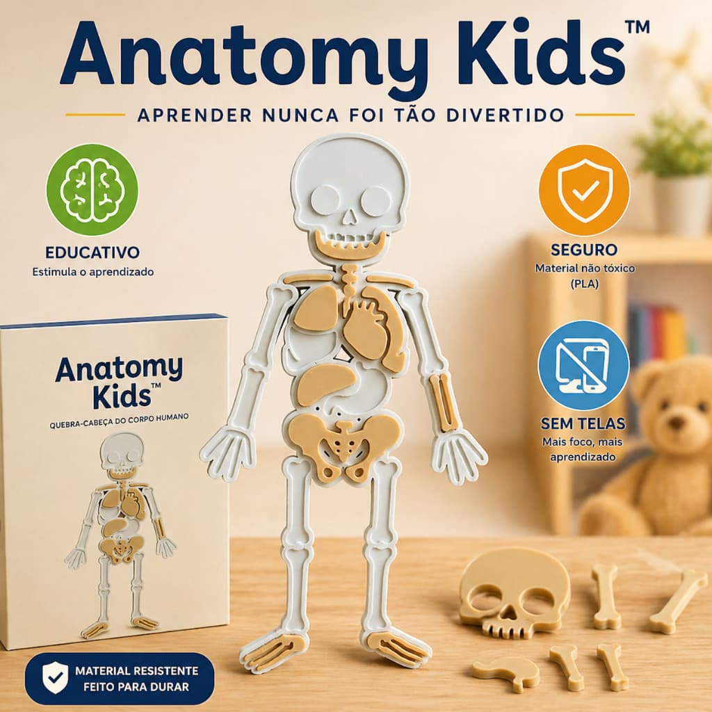 Brinquedo educativo para crianças - Anatomy Kids™ -  Aprenda brincando, Corpo humano para Crianças Montessori