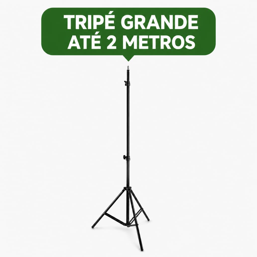 Tripé Universal 2 Metros Para Ring Light Iluminação Led Celular TikTok