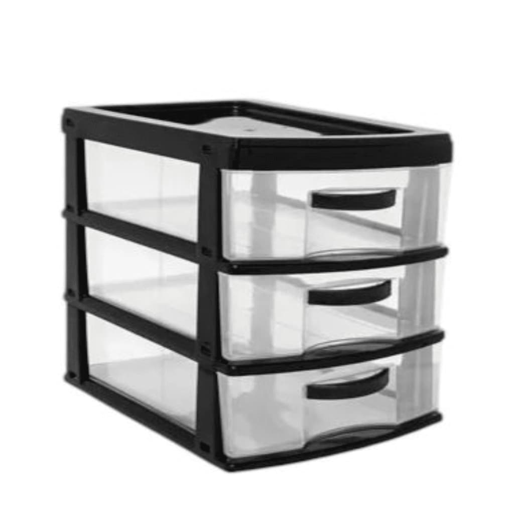 Gaveteiro Organizador de Mesa 3 Gavetas Multiuso Porta Maquiagem Escritório Ferramentas
