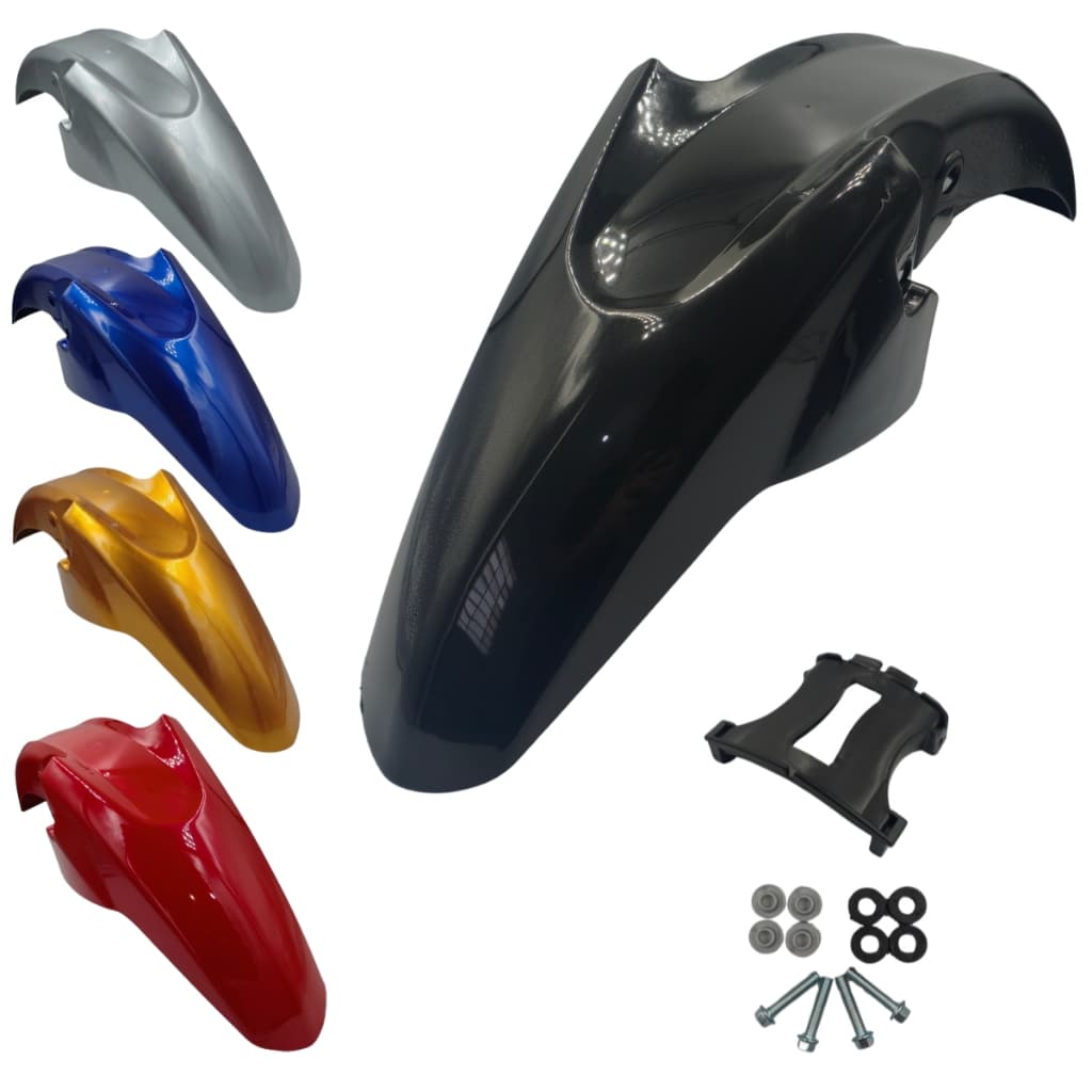 Kit Paralama Cg Titan Fan Start Cargo 125 150 160 2014 2015 a 2024 Preto Vermelho Branco Azul + Suporte Aranha Parafusos