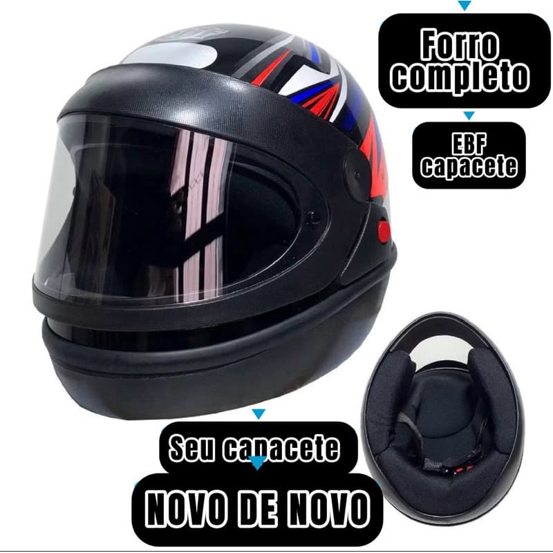 FORRO INTERNO DO CAPACETE EBF AUTOMÁTICO