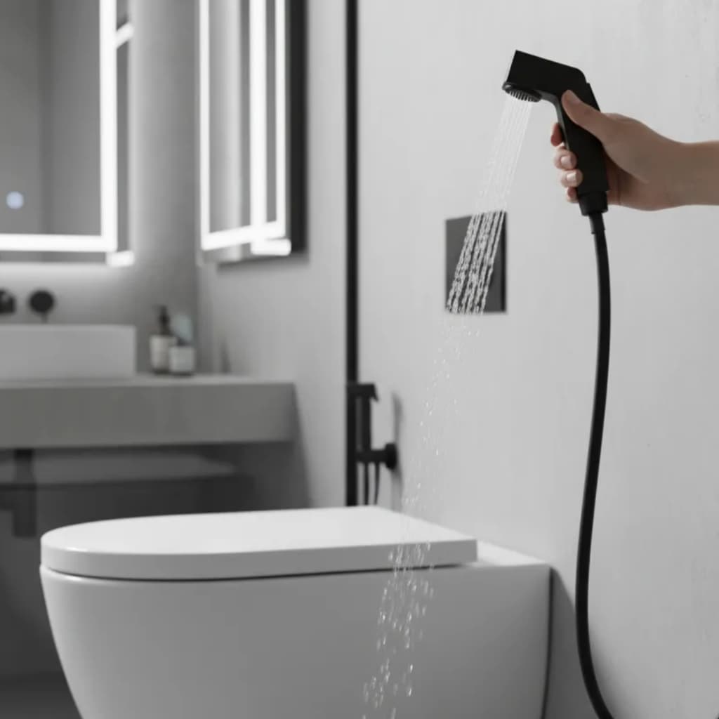 Ducha Higienica Chuveirinho Chuveiro Intimo Cor Black Preto (Engate 1,80m + Gatilho) S/registro