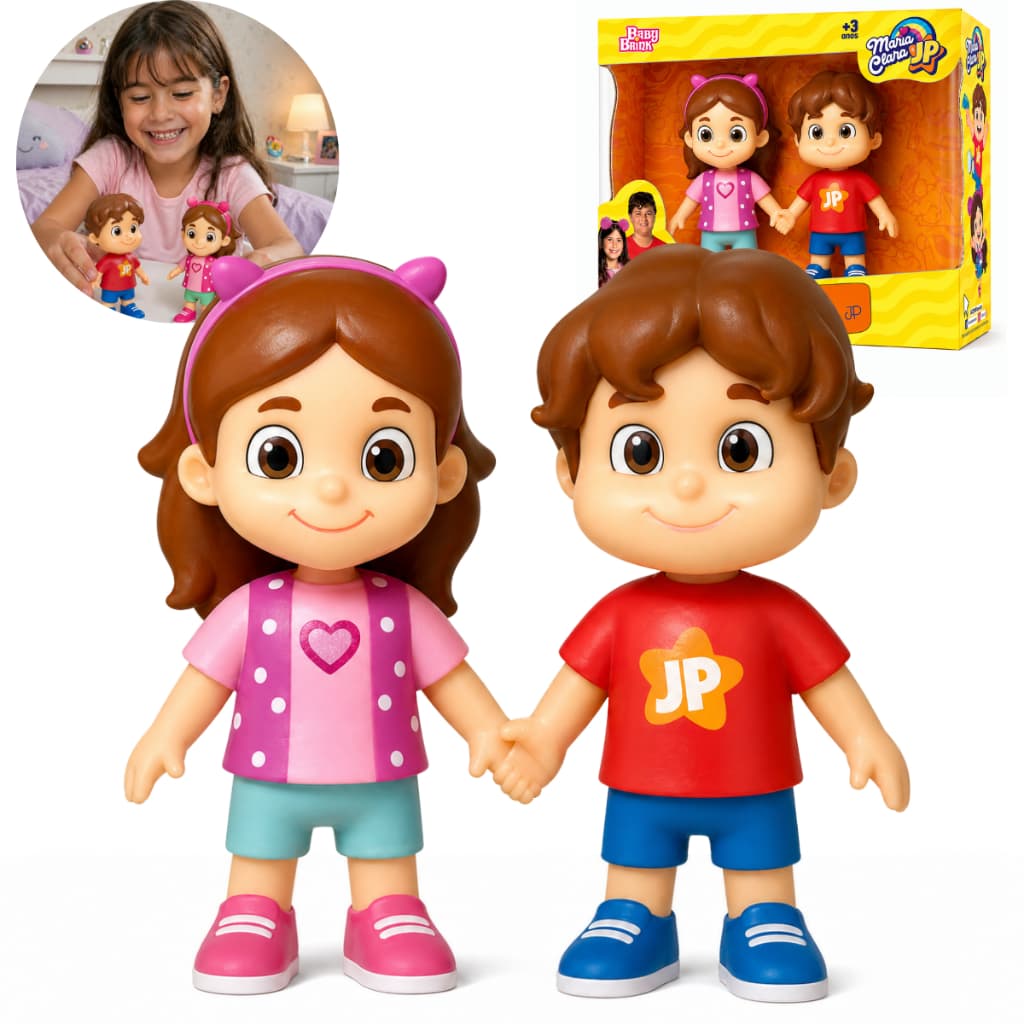 Kit Maria Clara e JP Bonecos Originais - Maria Clara e JP Youtubers BabyBrink