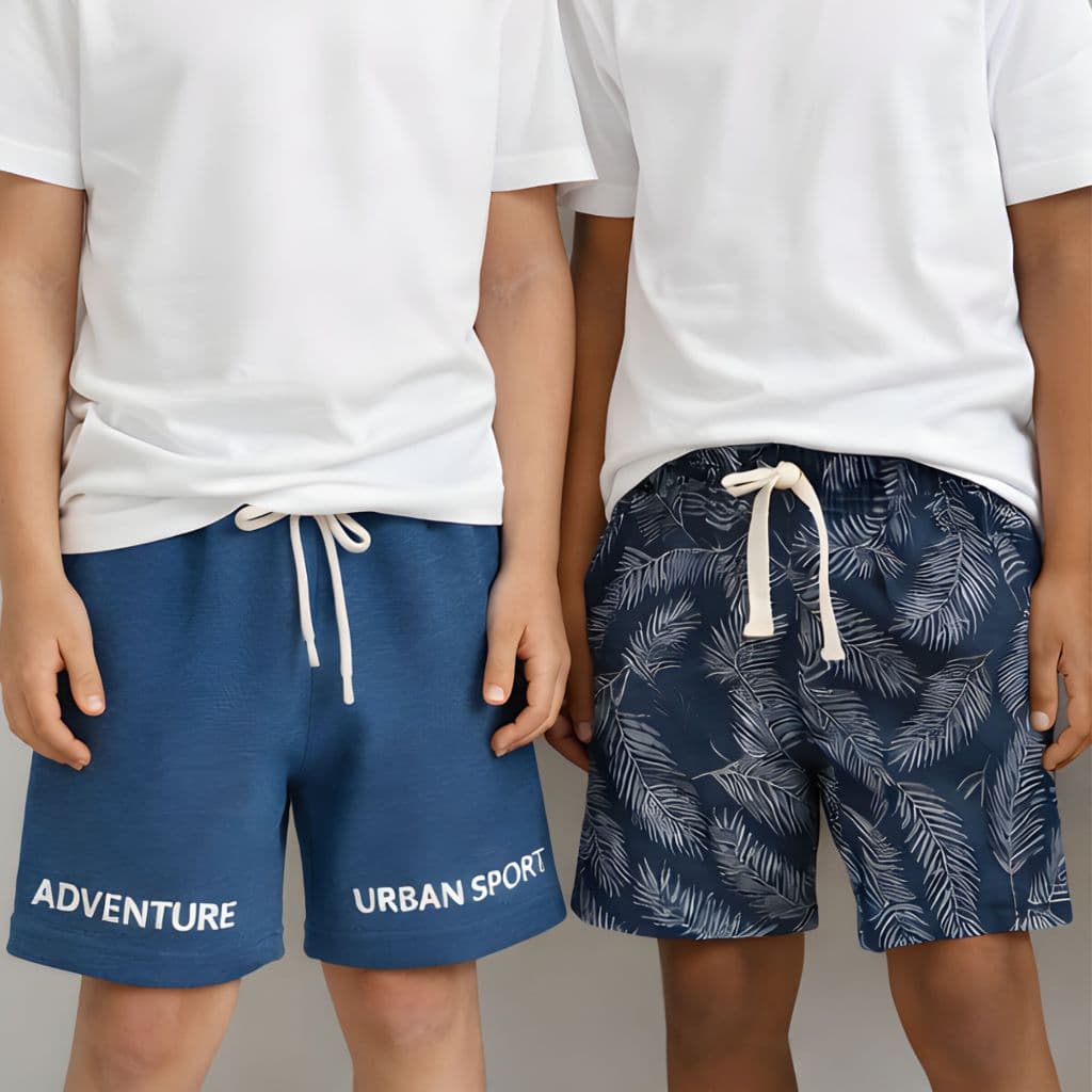 Kit 2 Bermudas Infantil Menino Moletinho – Shorts Infantil | 01 a 10 Anos |  Confortável