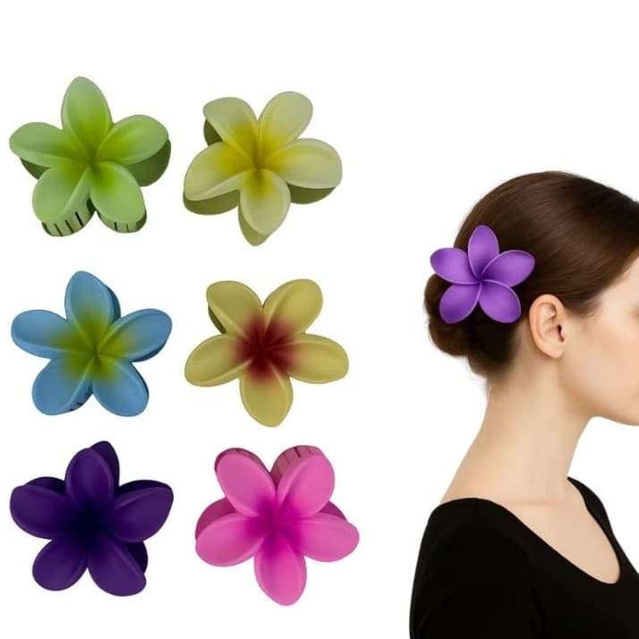 Kit 4 Presilha De Cabelo Piranha De Flor De Feriado De Praia Barrettes Acessórios De Cabelo Fosca
