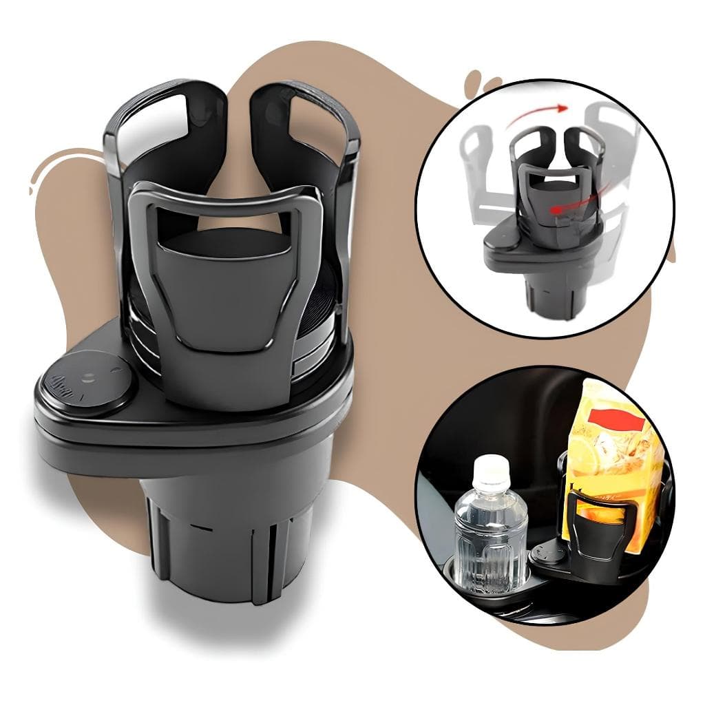 Suporte Duplo de Copos para Carro e caminhão  Flexível 360° Organizador de Garrafa Universal