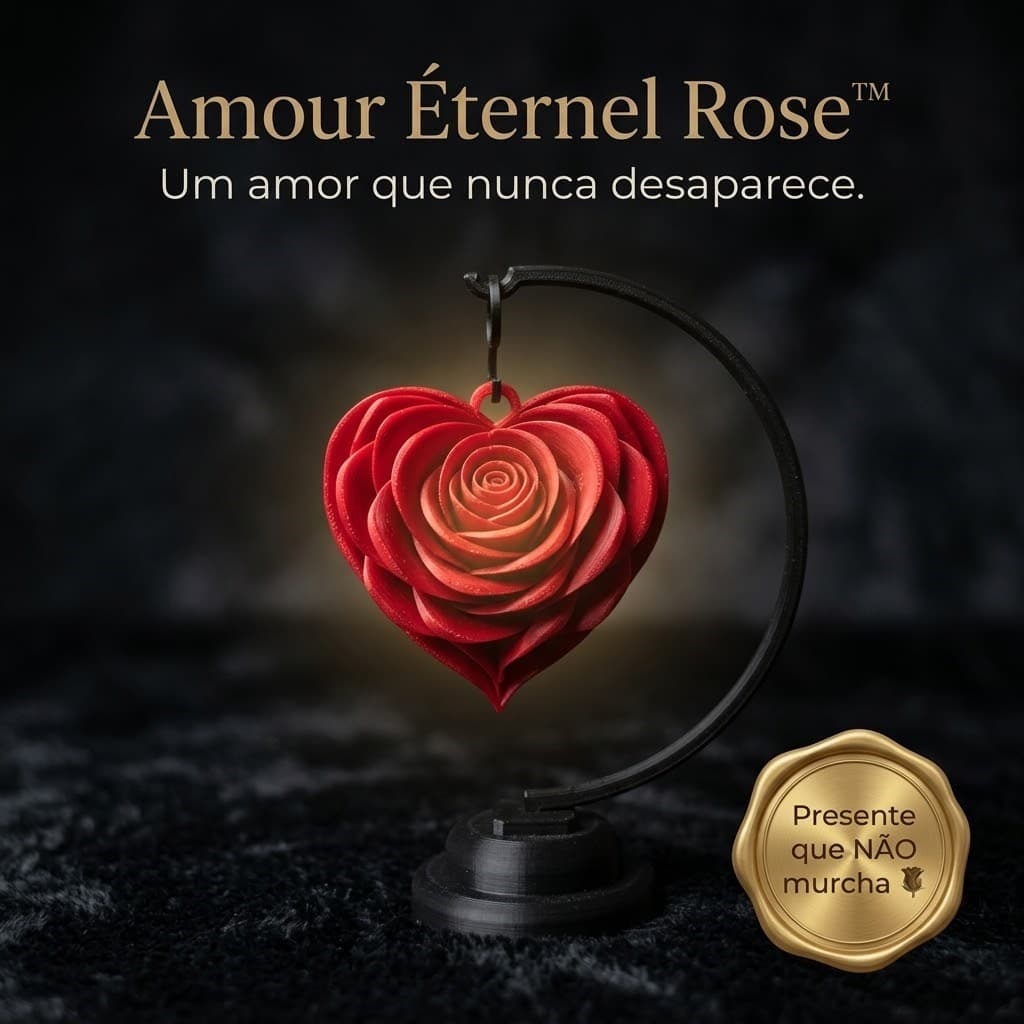 Presente Dia Dos Namorados Amour Éternel Rose Rosa Coração 3D Que Não Murcha Decoração Perfeita