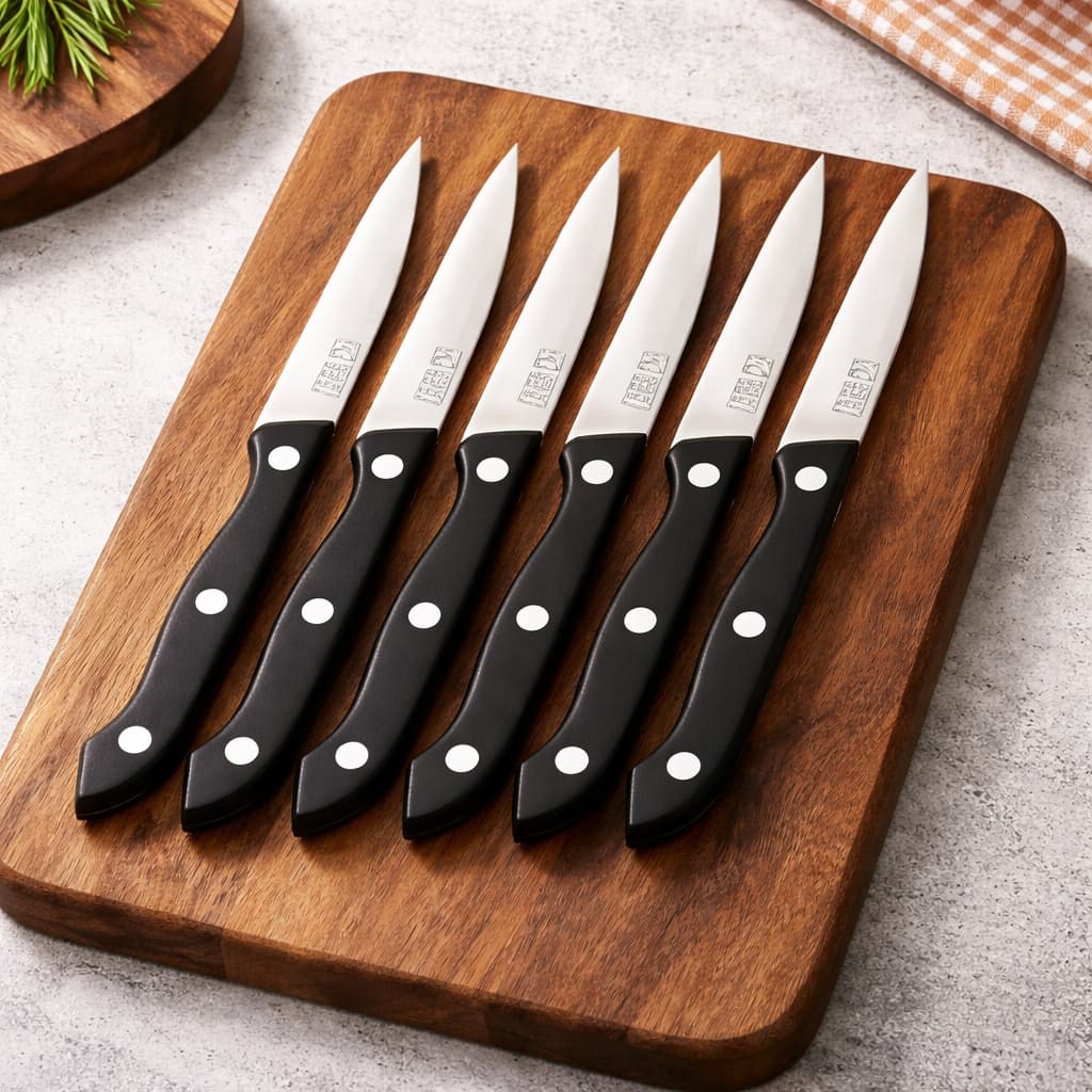 Kit 6 ou 12 Facas Multiuso em Inox – Legumes, Frutas e Uso Diário