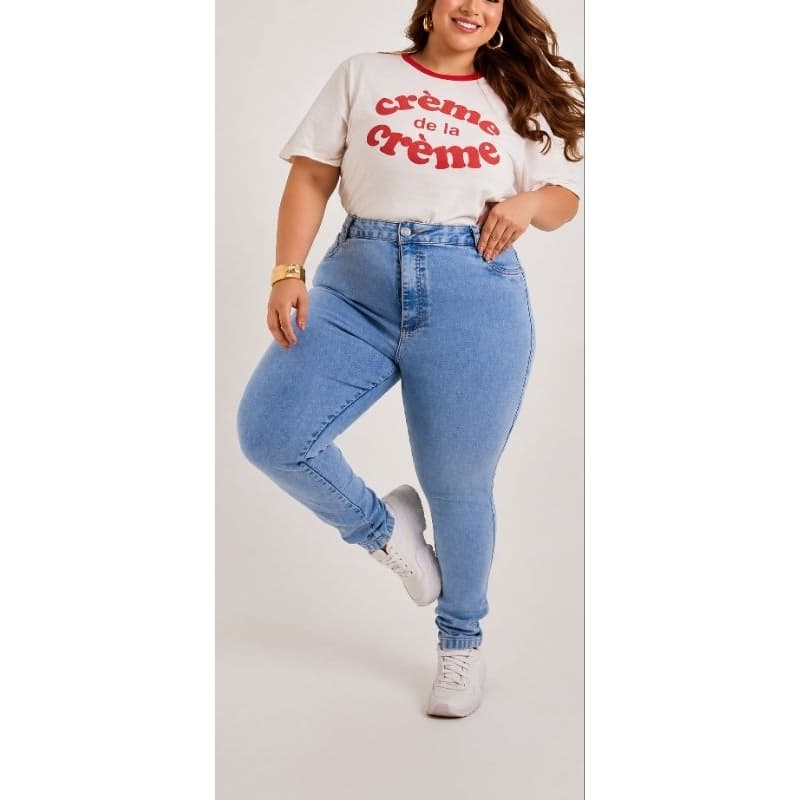Calça Jeans ZOOM Feminina Tam 50 Azul Seminova Usada 1x Perfeita | Plus Size
