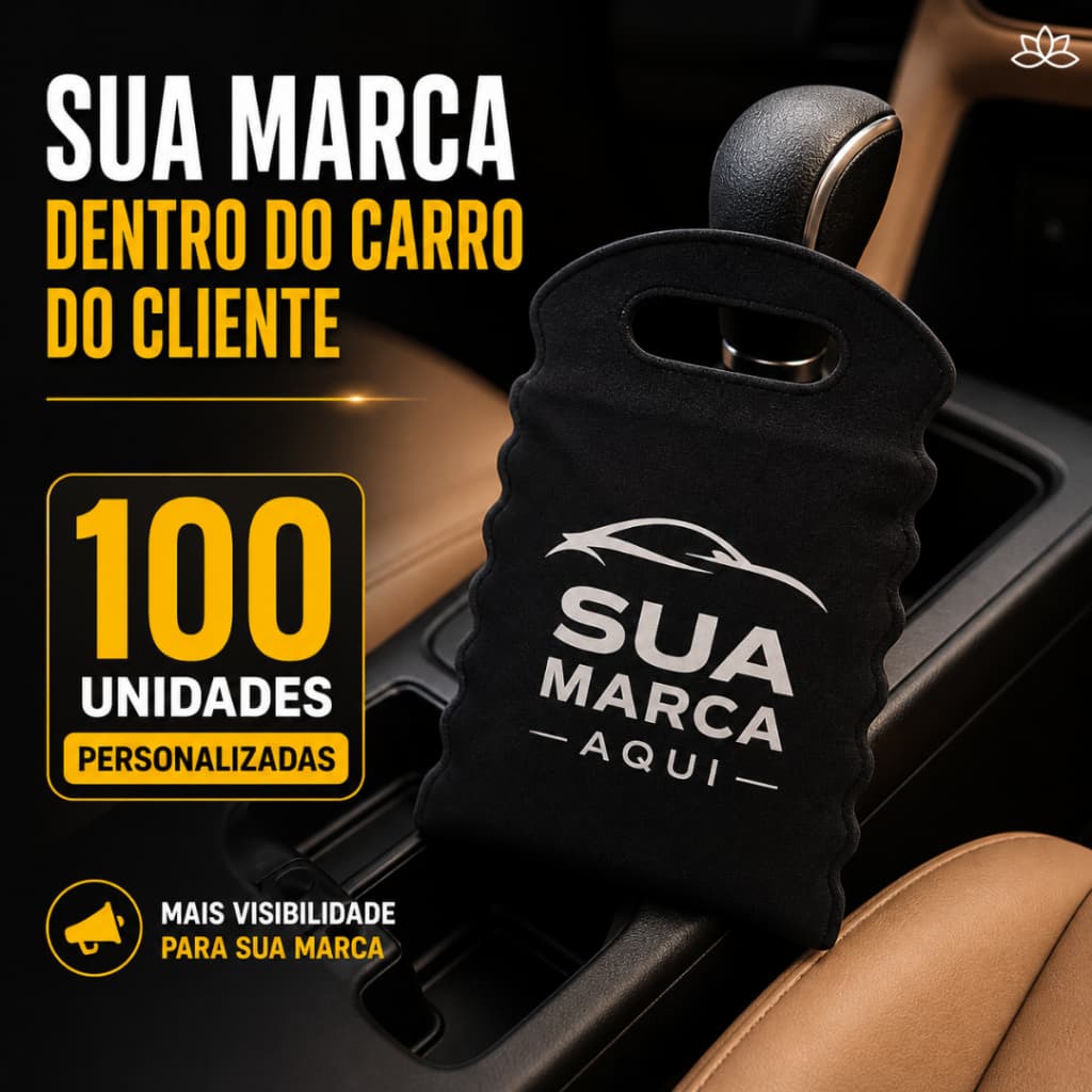 Kit 100 Sacolas TNT de Câmbio Personalizadas | Sua Marca no Carro do Cliente | Brinde Promocional