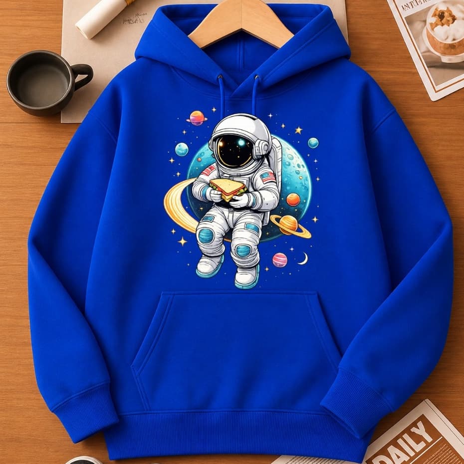 Agasalho Moleton Infantil PREMIUM Criança Juvenil Moletom Canguru Astronauta Capuz