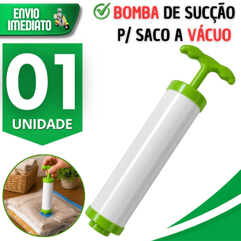 Bomba de Sucção Para Saco A Vácuo Multiuso Alta Eficiência