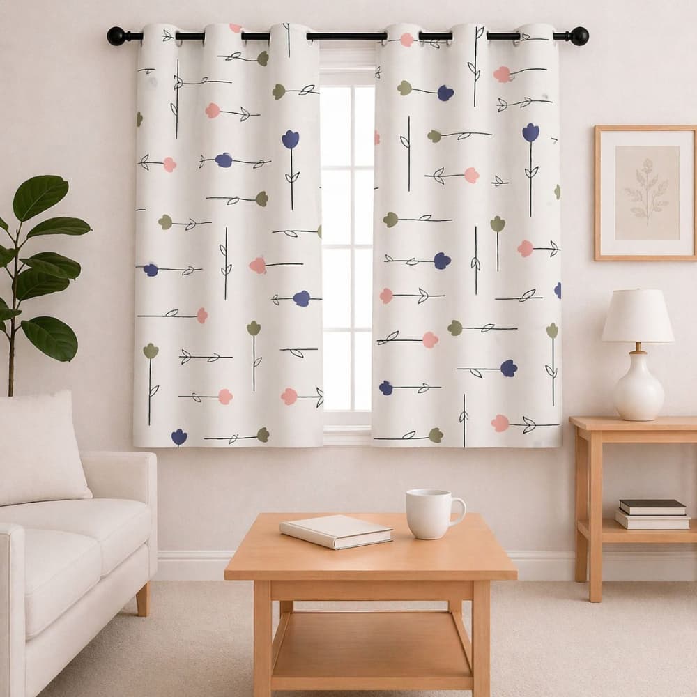 Cortina Coração 2,40 x 1,70 mts Decorativas Sala Quarto Moderna