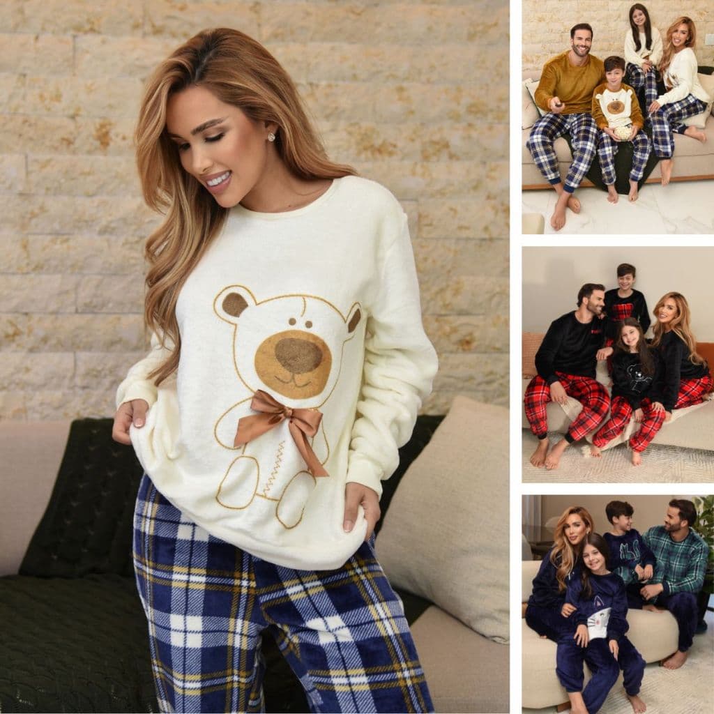 Pijama Feminino Inverno Plus Size Quentinho Soft Manga Longa Fleece Plush Adulto