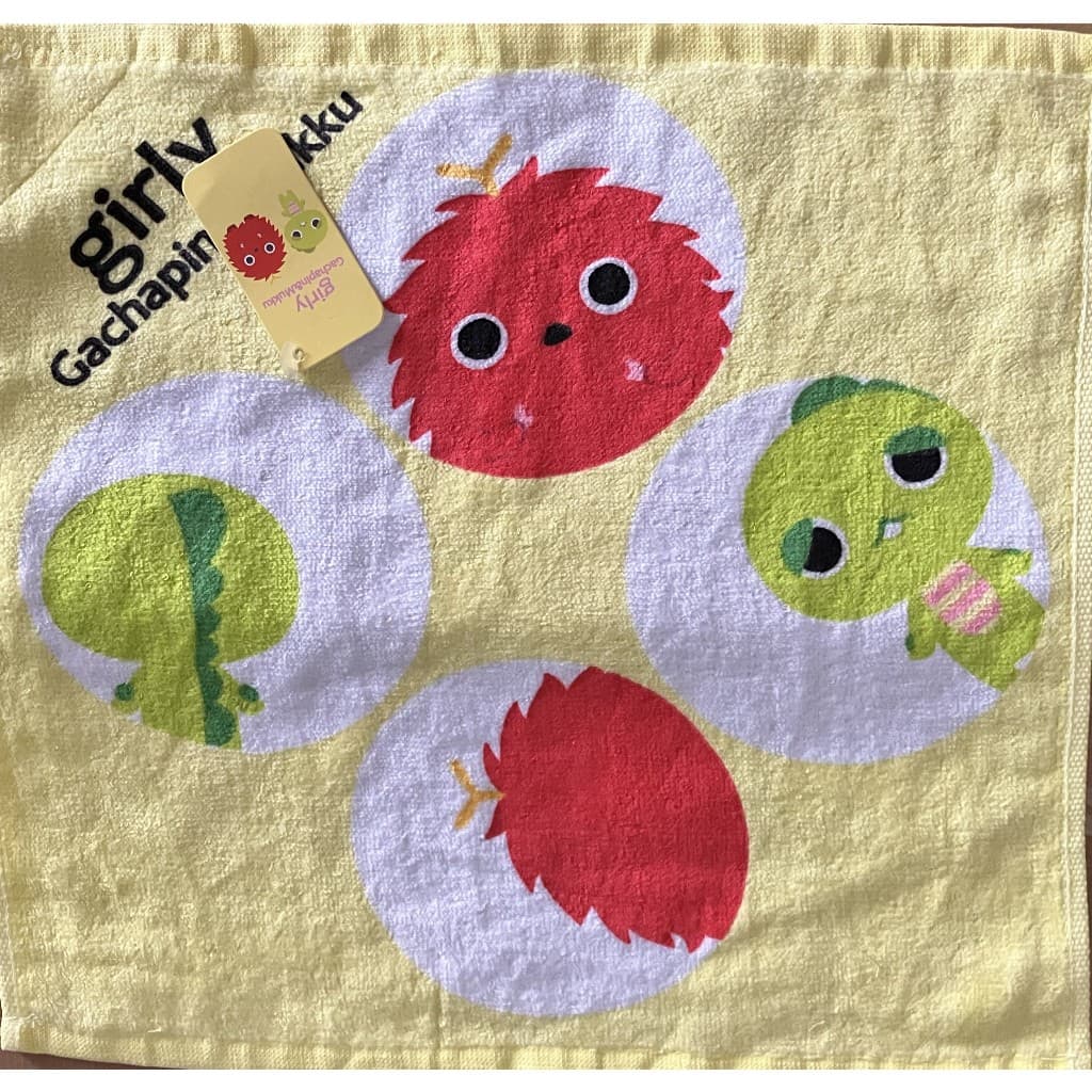 🧴 Toalha Infantil Girly Gachapin & Mukku 31x31 cm – Cores Diversas (Unitária)