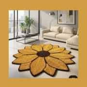Tapete de sala - modelo girassol- tapete de frufru medida 1x1 e 1,5 x 1,5. As cores podem ser personalizadas