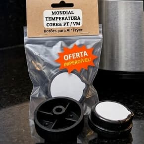 Botão air fryer temperatura