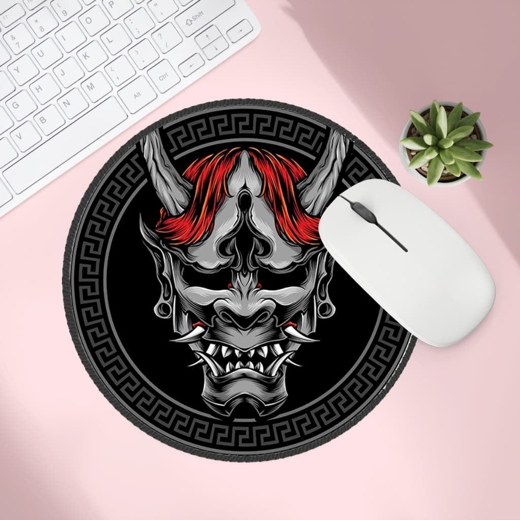 mouse pad redondo oriental emborrachado borda costurada 20x20