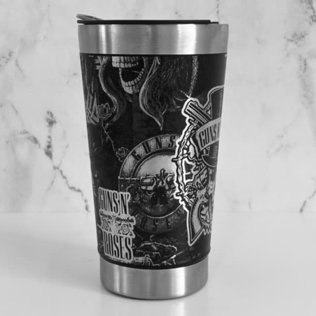 Copo Térmico Personalizado Guns N´ Roses Gravação a Laser 360º