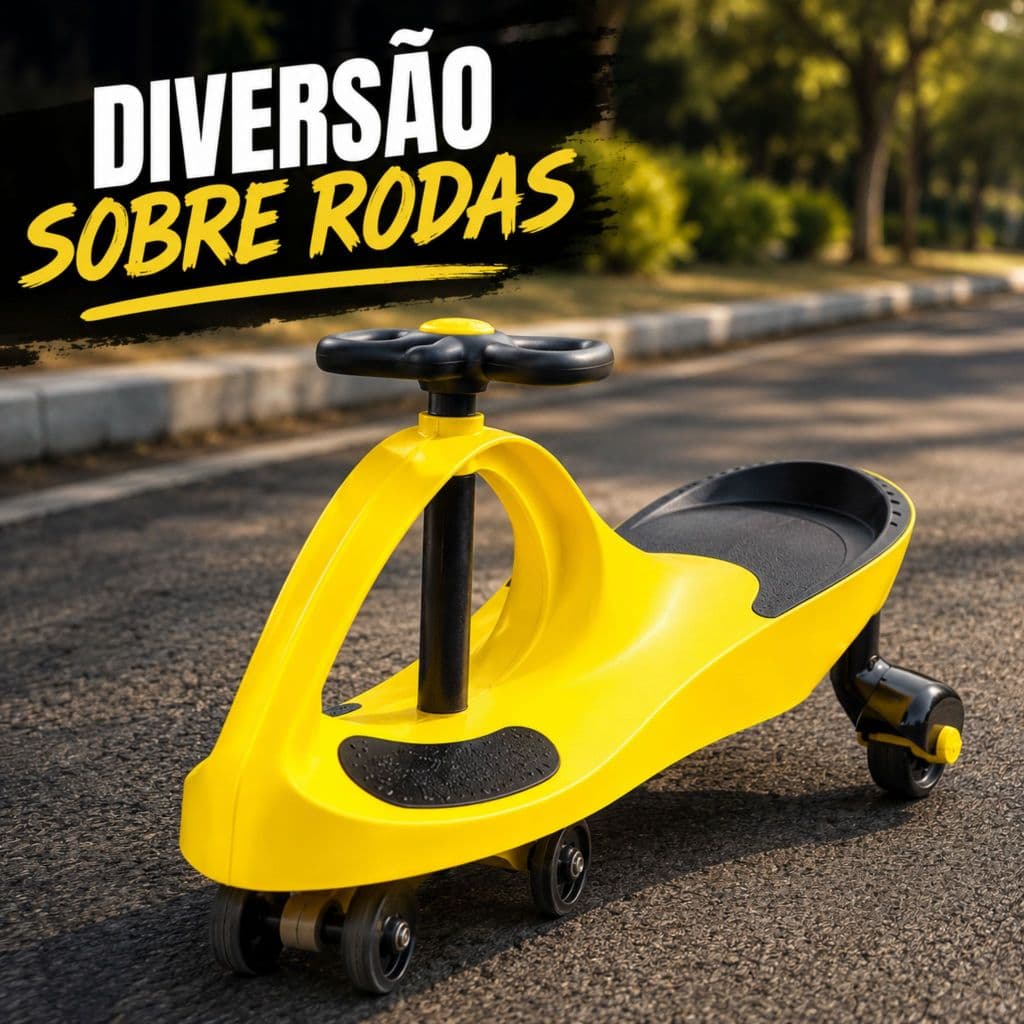 Carrinho de Rolimã Infantil Super Car Direção 360° Triciclo Drift Criança Resistente Diversão
