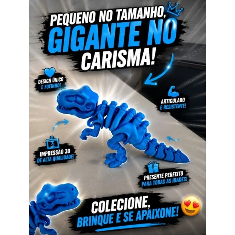 Dinossauro articulado 3D