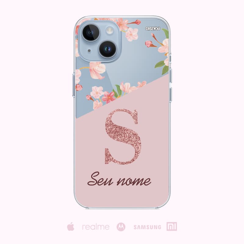Capinha Celular Personalizada com sua Inicial e Nome Alta Qualidade