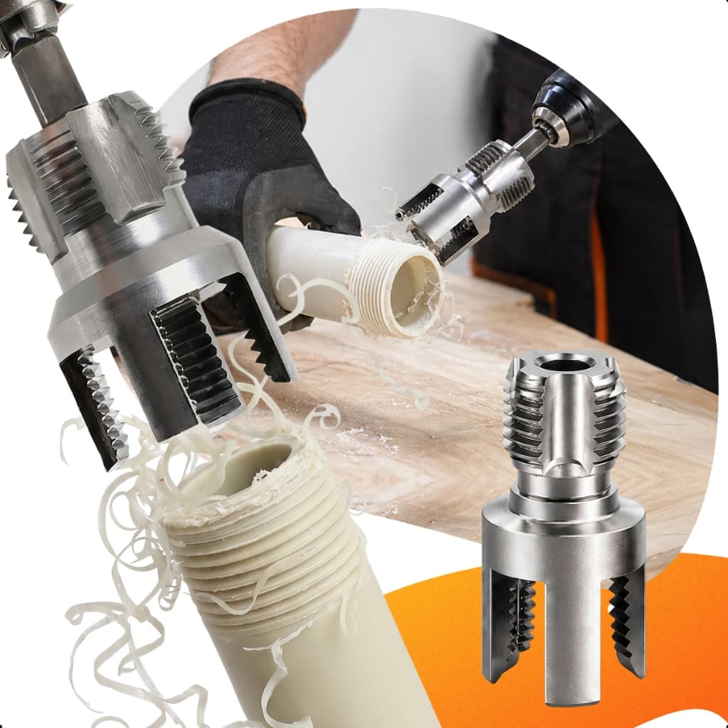 Rosqueador Chave Fazer Rosca Cano PVC 1/2 Interno Externo 2 em 1