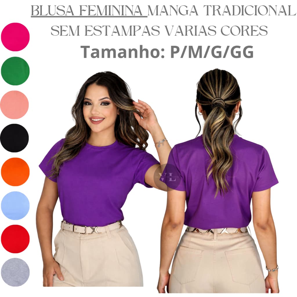 T-Shirt Feminina Básica Premium Conforto Diário