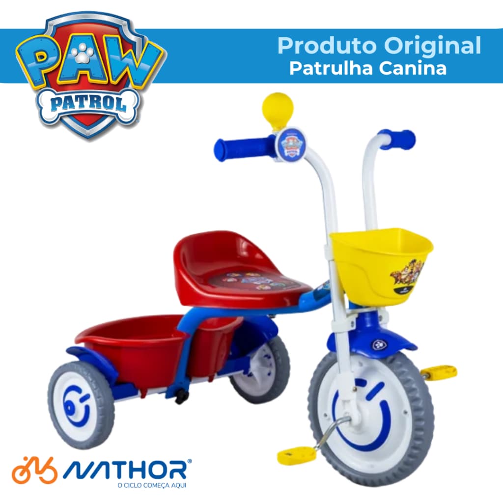 Triciclo Motoca Infantil Patrulha Canina - Original da Marca