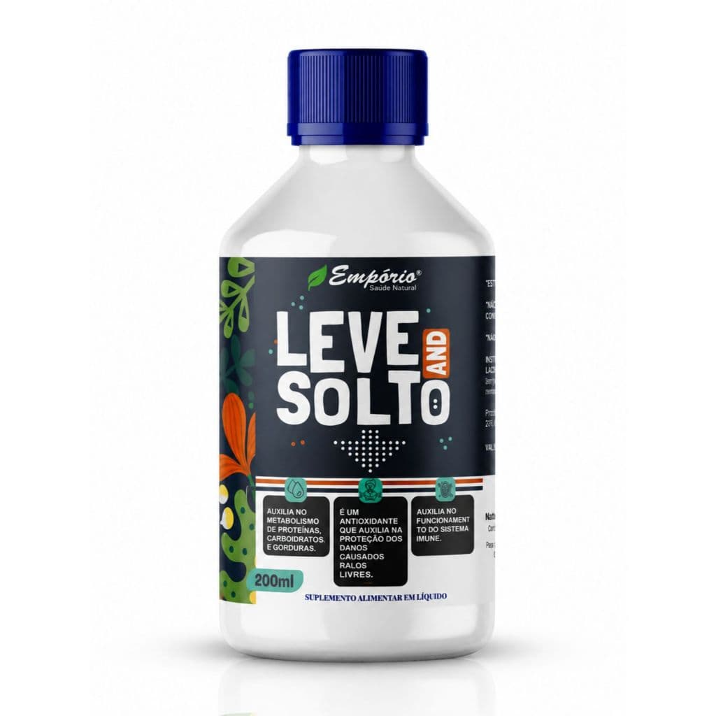 Leve And Solto 200ml Empório Saúde Natural Suplemento Líquido para Digestão e Bem-Estar