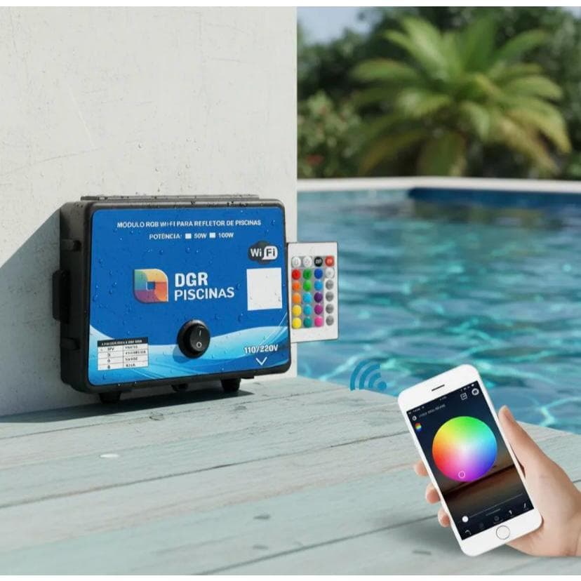 Módulo RGB Wi-Fi 100W para Piscinas – com Controle