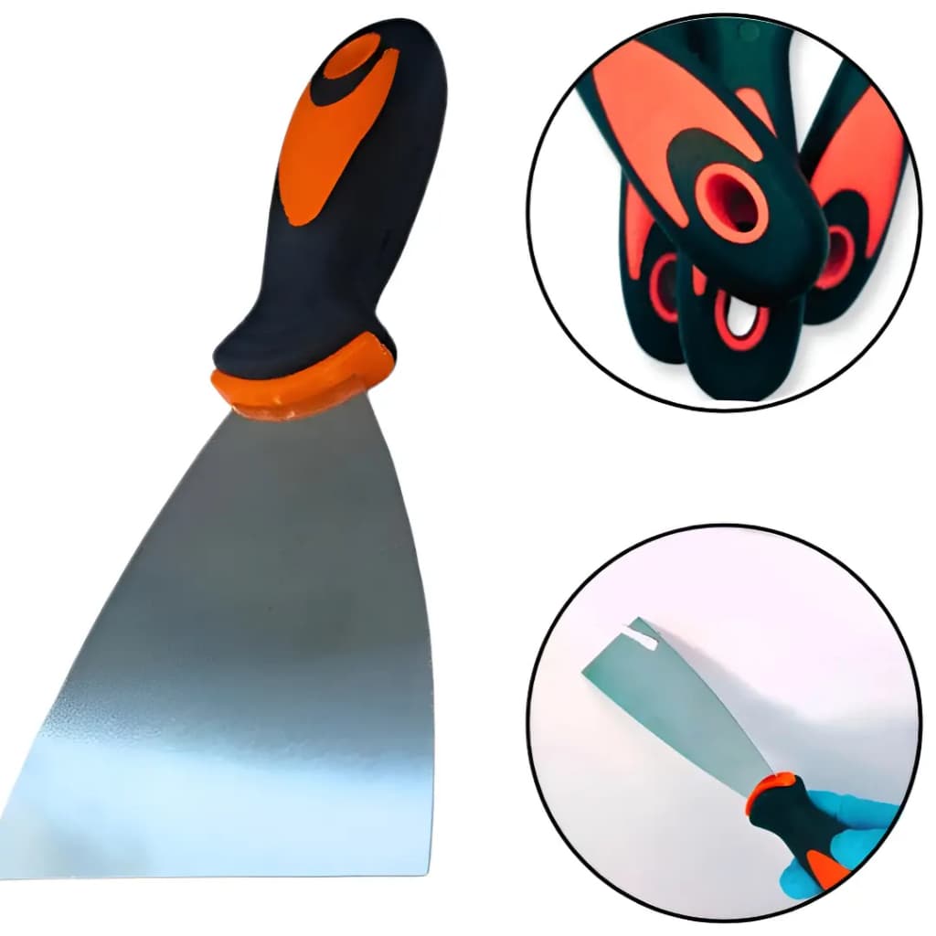 Espátula De Aço Inox 50mm 75mm 100mm Acabamento Profissional Reparos
