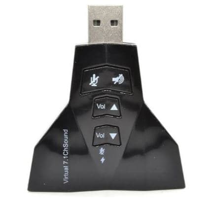 Adaptador Placa de Som USB 7.1 Virtual Channel para PC e Notebook MJ