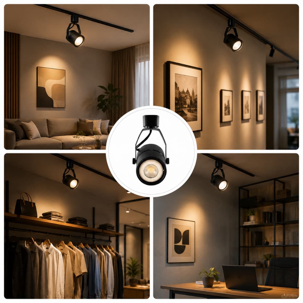 LUMINARIA PARA TRILHO PRETO SPOT CLASSIC PAR20 BASE E27 TASCHIBRA REDONDO