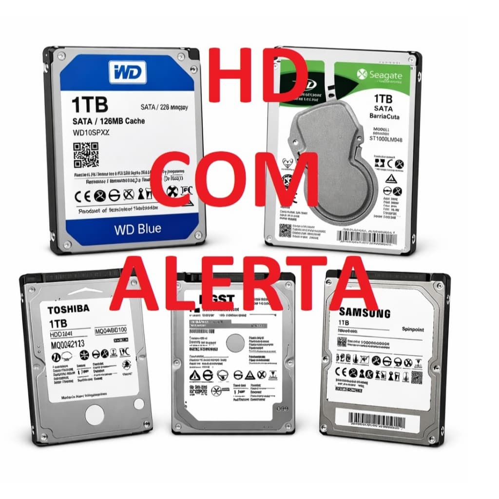 HDD SATA -- COM ALERTA -- Mas funcionando HD 500GB e 1TB 250GB Slim 2.5" Notebook/Xbox/PS3/PS4 Disco Rígido