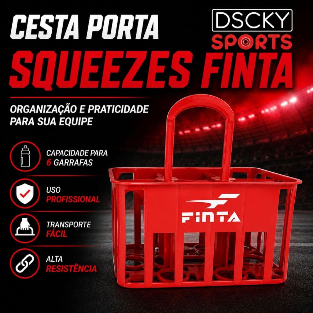 Cesta Porta Garrafas Finta Escolinha De Futebol Campo Quadra Unissex Todos Os Esportes