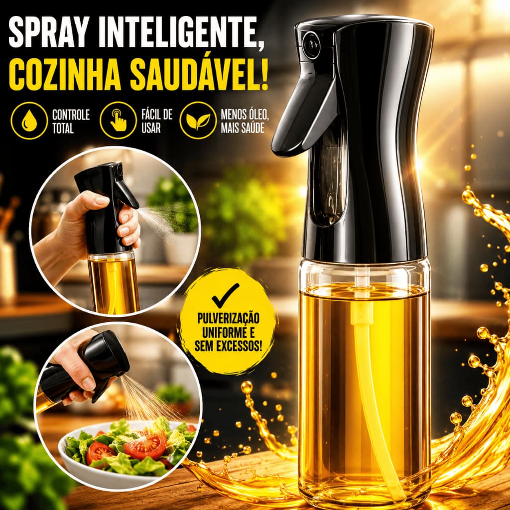 Porta Azeite Spray Borrifador De Vidro 210 ML Com Tampa para Cozinha Óleo Vinagre Galheteiro