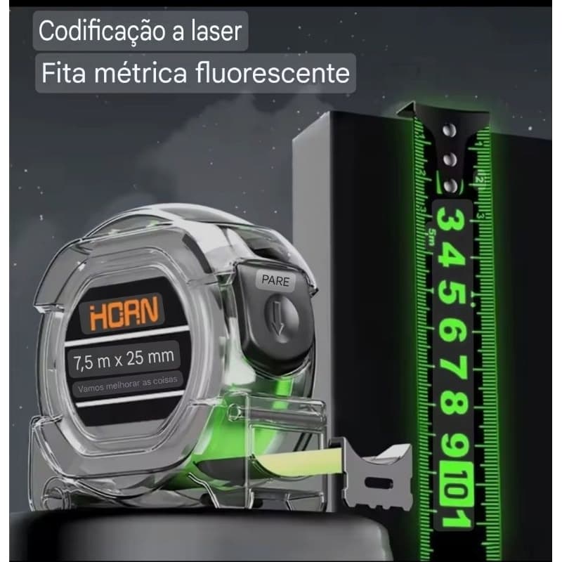 Fita métrica fluorescente 3-5 metros.