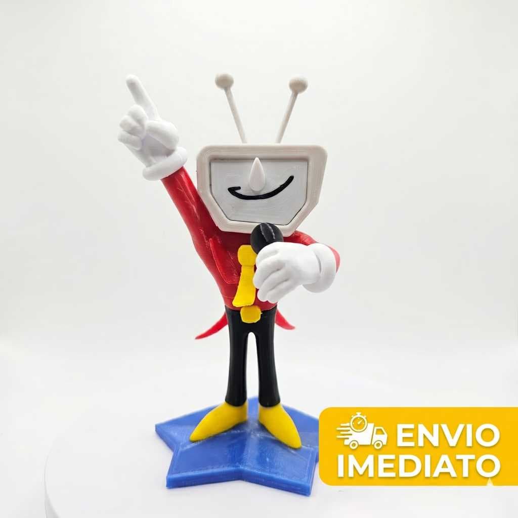 Figura Colecionável Apresentador do Mundo Sombrio - Estilo Tenna (Deltarune) - 17cm Fanart Premium