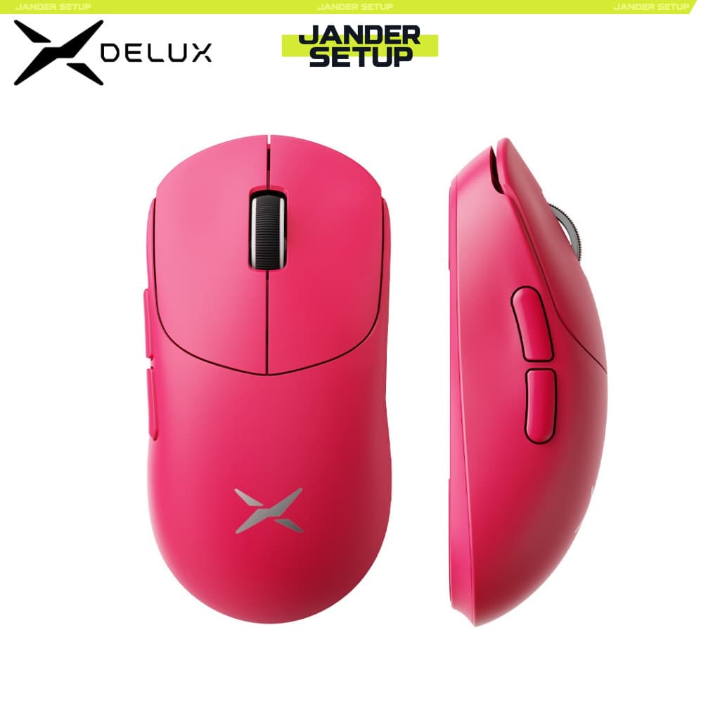 Mouse Gamer Delux M400, Sem fio, Tri-Mode, Sensor PAW 3311, 1000Hz, 500mAh