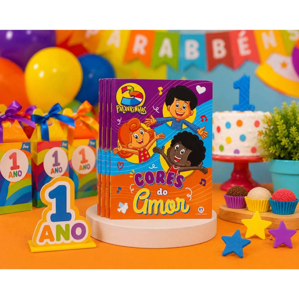 Livro de Colorir Infantil 3 Palavrinhas – Davi, Miguel e Sarah | Atividade Criança Gospel Evangélico