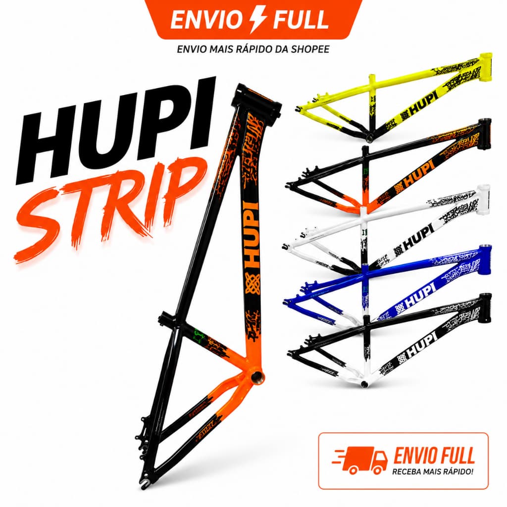 Quadro Hupi Strip Aro 26 para Bicicleta – Ideal para Grau e Wheeling - Resistente - ENTREGA RAPIDA