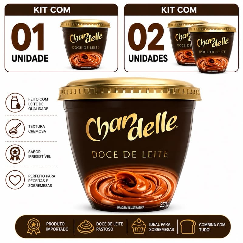Doce de leite chandelle 350g Envio Super Rápido