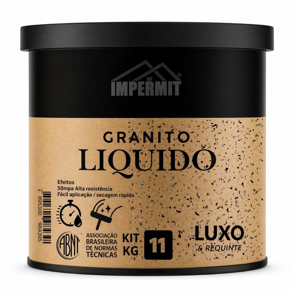 Granito liquido piso autonivelante /11KG kit cores IMPERMIT