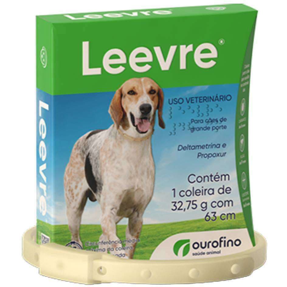 Coleira Antipulgas Leevre 63cm Cães G Ourofino