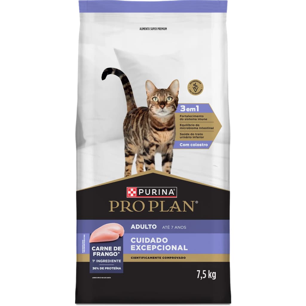 Pro Plan Ração Cuidado Excepcional Gato Adulto Frango - 7,5kg