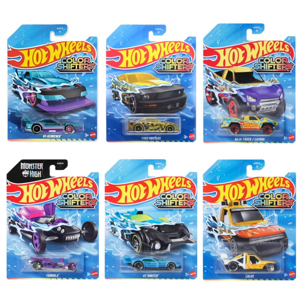 Hot Wheels Color Shifters Muda de Cor na Água - Miniatura 1/64 - Vários Modelos Carrinhos Mattel