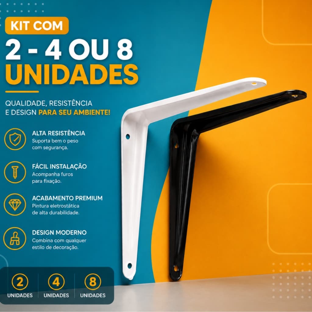 Suporte Cantoneira Reforçada 20 CM Peças Incríveis Suporte Para Prateleira  Entrega Rápida